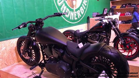 New & used motorcycle from cvo road glides to sportsters. Harley-Davidson FXSB Breakout Black Custom - YouTube