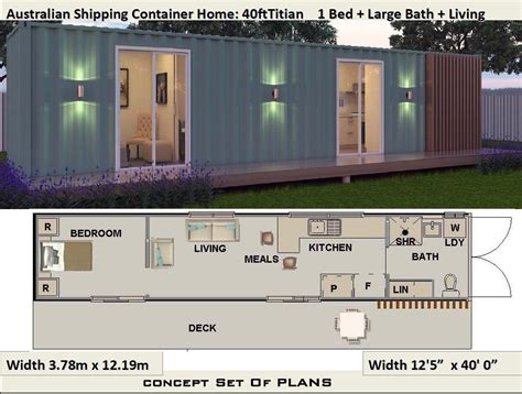 40 Foot Shipping Container Home Blueprints Best Selling Etsy Canada