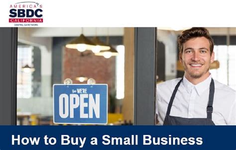 How To Buy A Small Business Central California Sbdc