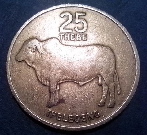 25 Thebe 1976 Republic 1966 1985 Botswana Coin 36482