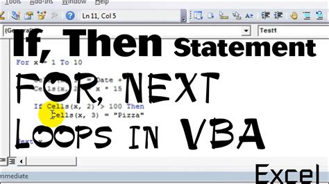 Excel Vba Basics 4 If Then Statements Within The For Next Loop Youtube