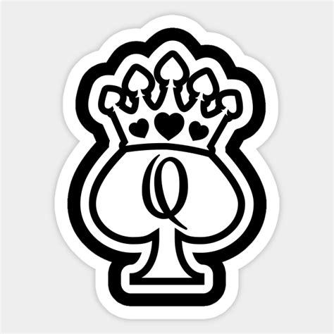 queen of spades queen of spades sticker teepublic
