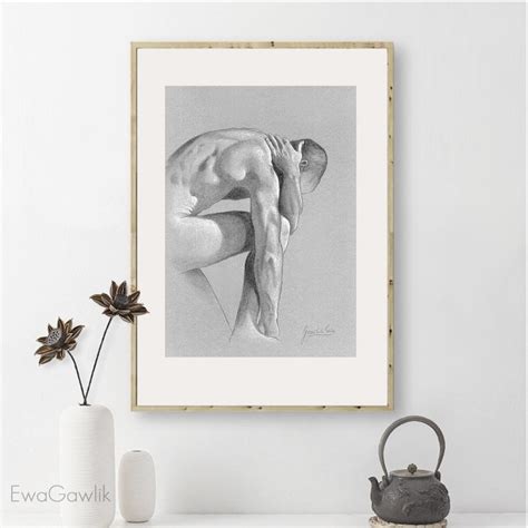 Print Of Male Nude Male Nude Prints Male Nude Drawing Male Etsy Singapore