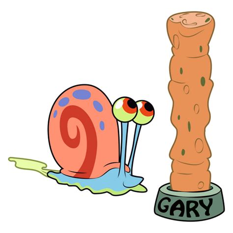 Spongebob Gary With Full Bowl Sticker Sticker Mania