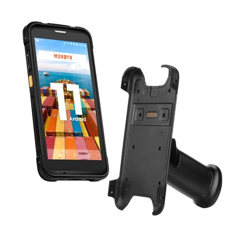 Buy 2022 Android Barcode Scanner With Pistol Grip Android 11 Wi Fi 6 Munbyn Mobile Computer