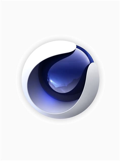 Cobalt blue eye circle electric blue logo liquid lens. "Cinema 4D Logo" Women's Fitted V-Neck T-Shirt by ...