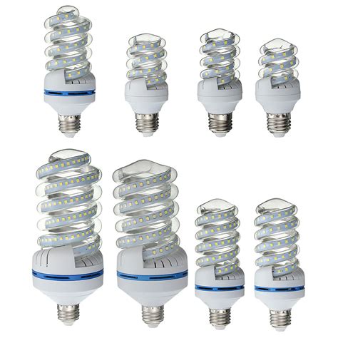E27 5w 30w Led Spiral Style Ultra Bright Energy Saving White Light Bulb
