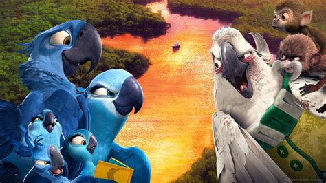 Rio 2 2014 Poster Bird Movie Pasare Parrot Macaw Rio 2 Blue