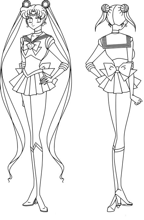 Coloriage Sailor Moon Cosmos à Imprimer