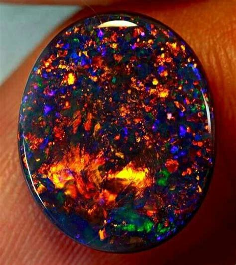 Black Fire Opal Crystals And Gemstones Minerals And Gemstones