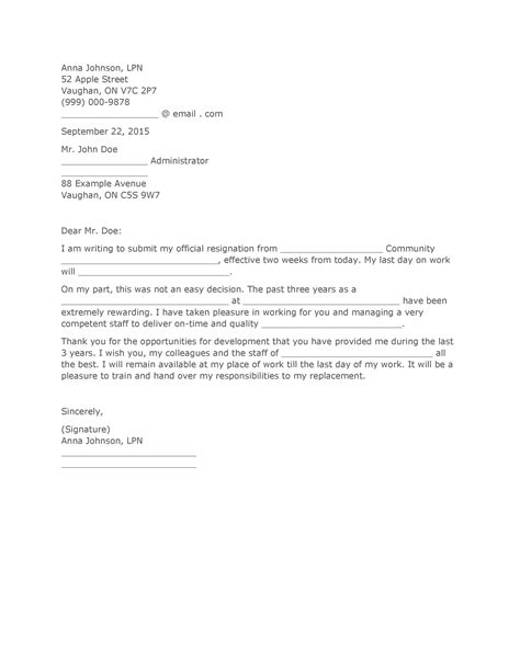 Printable 2 Week Notice Letter Printable Form Templates And Letter