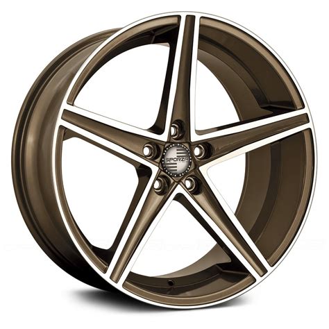 Online shop for wheel center caps at low price. SPORZA® TOPAZ Wheels - Bronze with Machined Face Rims