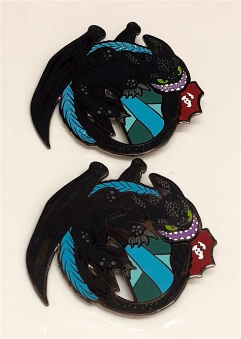 3 Hard Enamel Pin Toothless How To Train Your Dragon Etsy