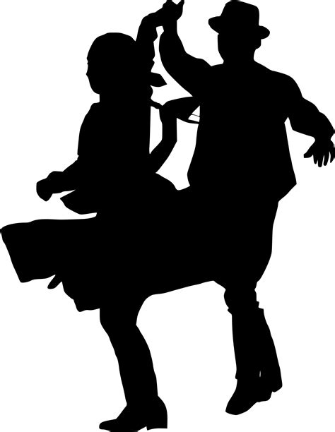 9 Couple Folk Dance Silhouette Png Transparent