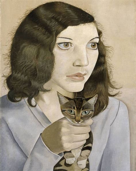 Lucian Freud Girl With A Kitten 1947 Oil On Canvas 50 9 X 40 4 Cm