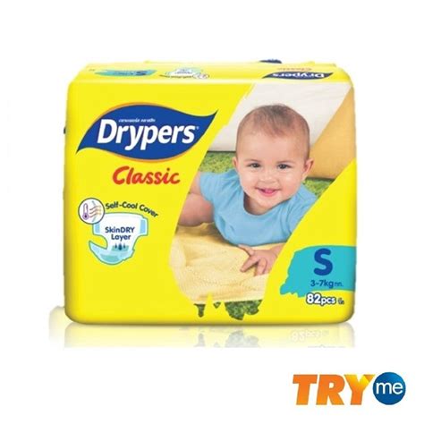 Drypers Classic Diapers S82 3 7kg Shopee Malaysia