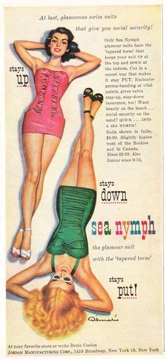 Tippi Hedren On The Right In A 1956 Magazine Swimsuit Ad Винтажные купальные костюмы Ретро
