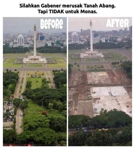 Soal Pohon Di Monas Ditebang Ferdinand Anies Jahat Tak Peduli Kehidupan