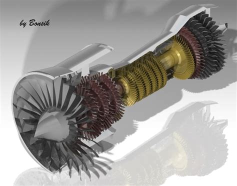 Jet Engine Step Iges 3d Cad Model Grabcad