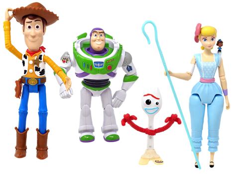 Toy Story 4 Woody Buzz Lightyear Forky And Bo Peep Action Figure 4 Pack