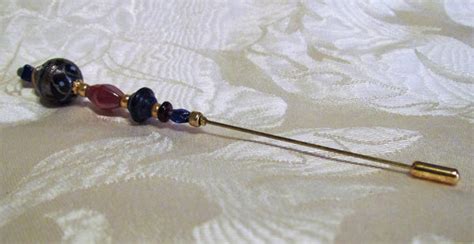 Handmade Stick Pin Beaded Hat Pin One Of A Kind Power Of One Designs