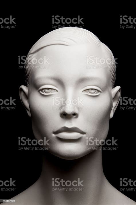 Mannequin Head Before Black Background Stock Photo Download Image Now