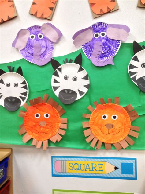 Lions And Zebras And Elephants Oh My Paper Plate Jungle Animal Art