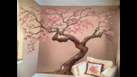 Cherry Blossom Tree Mural Time Lapse Artisan Rooms Youtube