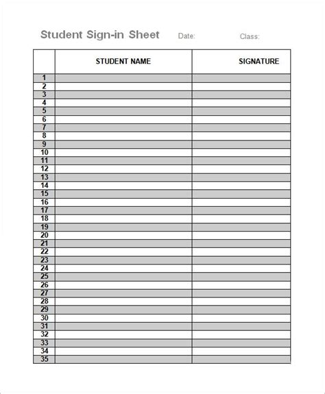 sample sign  sheet templates   ms word apple pages
