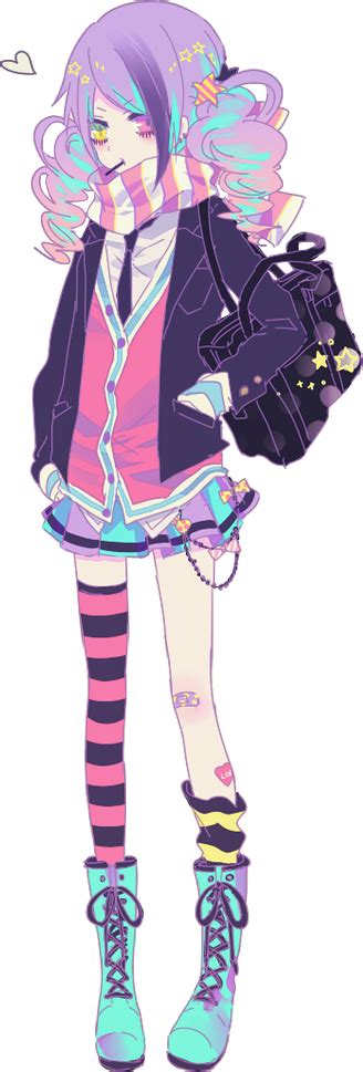 Pastel Anime Girl Render By Myh On Deviantart