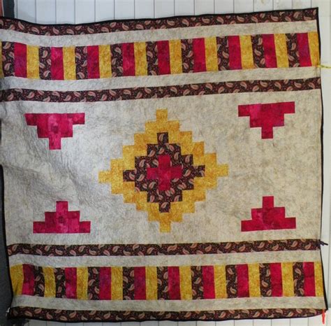 Navajo Blanket Quilt Handmade From Rug Pattern By Threadsbyjb