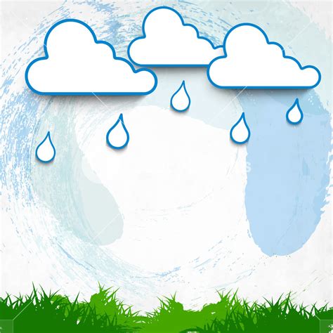 Abstract Rainy Season Background With Waterdrops And