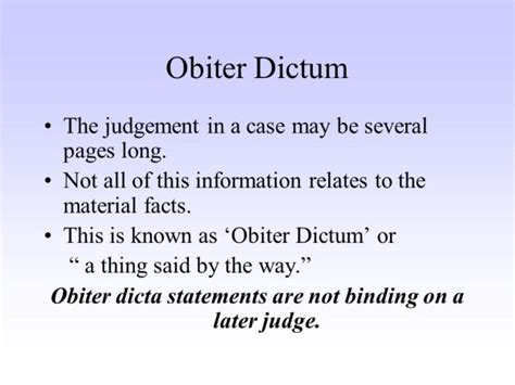 Legal Maxim Obiter Dicta Our Legal World