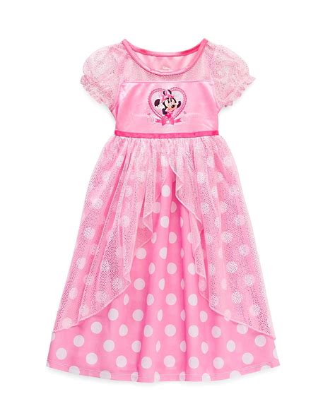 Disney Minnie Girls Nightgown Sleepshirts Female Toddler Pink Size