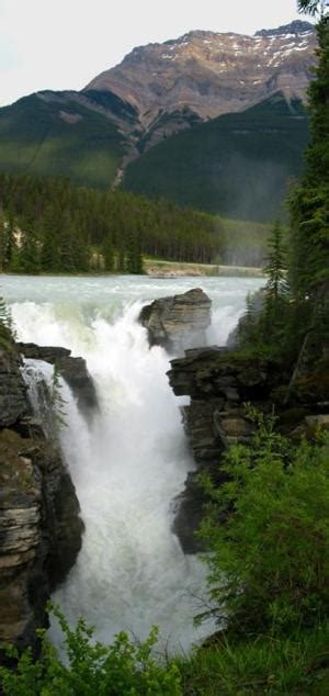 Athabasca Falls At Dusk Jasper Alberta Canada Национальные парки
