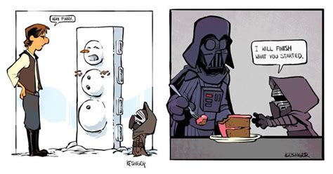 star wars meets calvin and hobbes in these adorable mashup comics calvin and hobbes comics