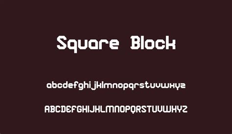Square Block Free Font