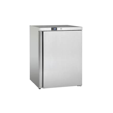 Petits congélateurs chez coolblue : Petit frigo réfrigérateur en inox à poser capacité de 145 L