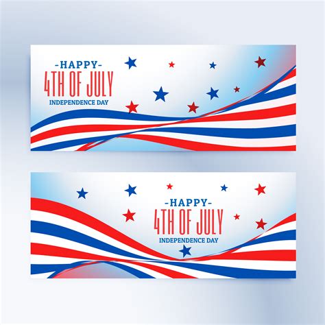 4th Of July Banners Set Download Free Vector Art Stock Graphics And Images