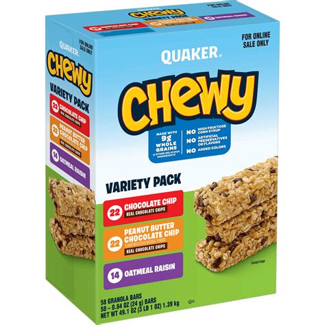 Chewy Granola Bars 3 Flavor Variety Pack Pack Of 58 2 Pack Ebay