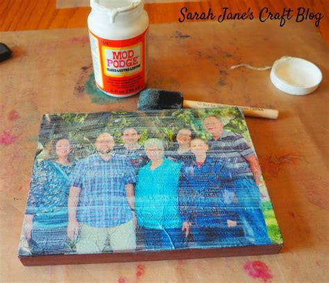 Mod Podge And Tissue Paper Photo Transfer
