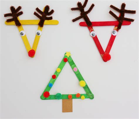 Lolly Stick Christmas Crafts Simple Craft For Kids To Make