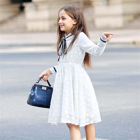 Teen Girls Dresses Kids Lace Evening Princess Dress Fashion Children