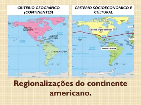 A Regionalização Histórico Social Da América Divide O Continente Em