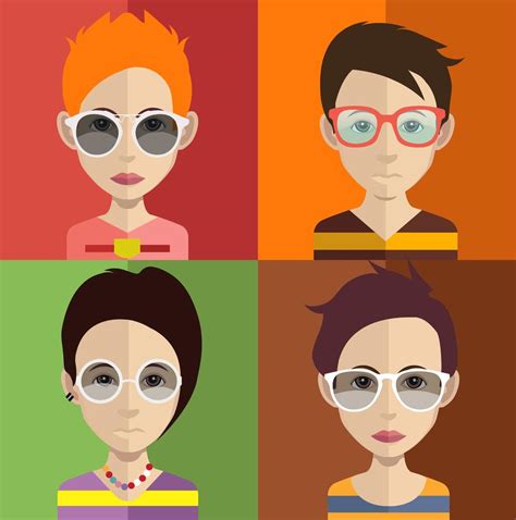 Set Of Colorful Avatars Of Characters 457585 Vector Art At Vecteezy