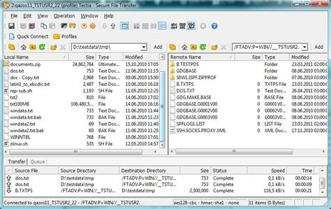 File Transfers Using Windows Gui