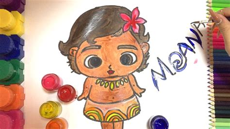 How To Draw Baby Moana Step By Step Guide For Kids Youtube