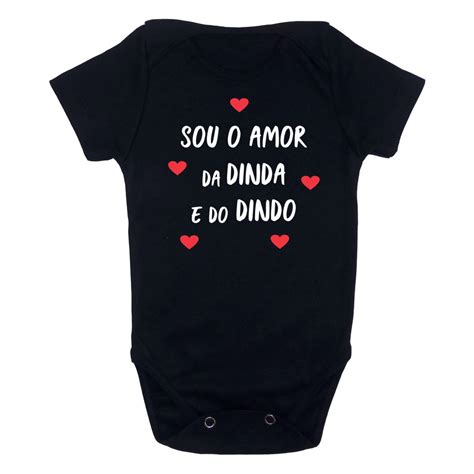 Body Bebê Sou O Amor Da Dinda E Do Dindo Elo7