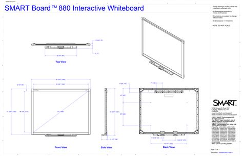 Smart Board 880 Interactive Whiteboard Cad Drawings Manualzz