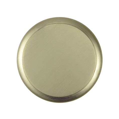 1 Inch Brass Flat Top Cabinet Knob (Brushed Nickel Finish)